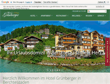 Tablet Screenshot of hotel-gruenberger.de